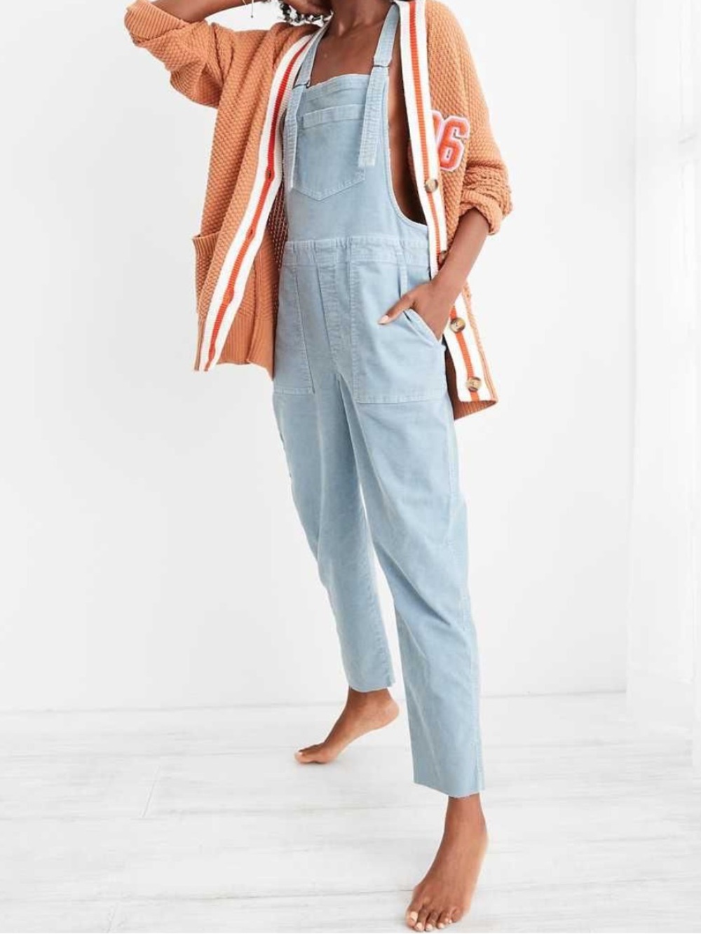 aerie Women's Corduroy Light Blue Overalls Size XS - Picture 11 of 12